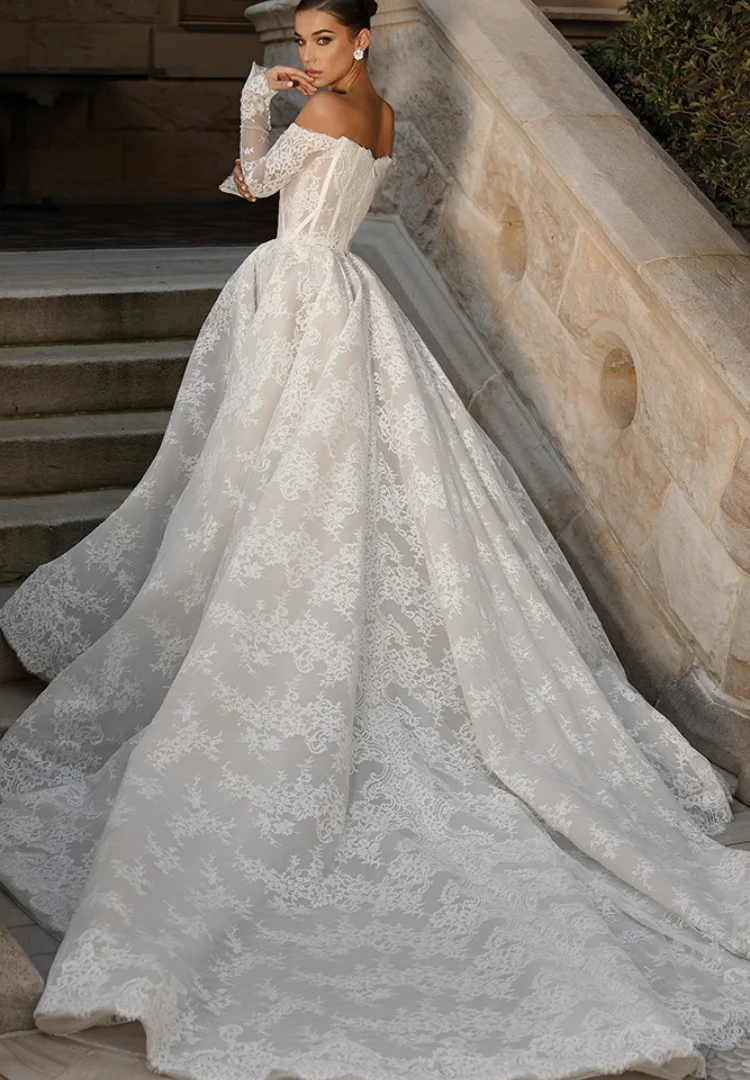

Lace Weddings Dresses Ball Gown Wedding Dress Vestido De Noiva Minimalista Corset Vestidos Vintage Abiti Da Sposa Sartoriali