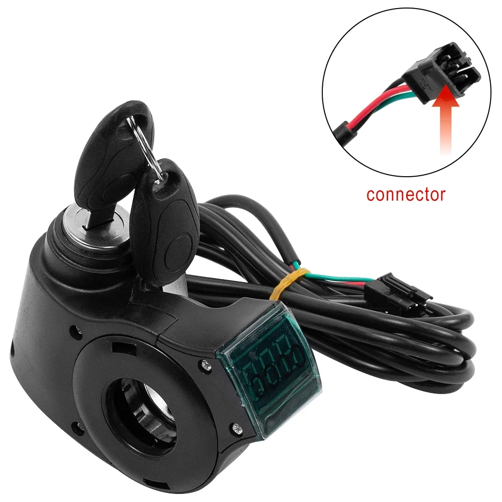 1 комплект, вольтметр с дроссельной заслонкой для большого пальца, цифровой дисплей напряжения, переключатель мощности с замком для ZERO 8X 10X 11X, детали для электрического скутера