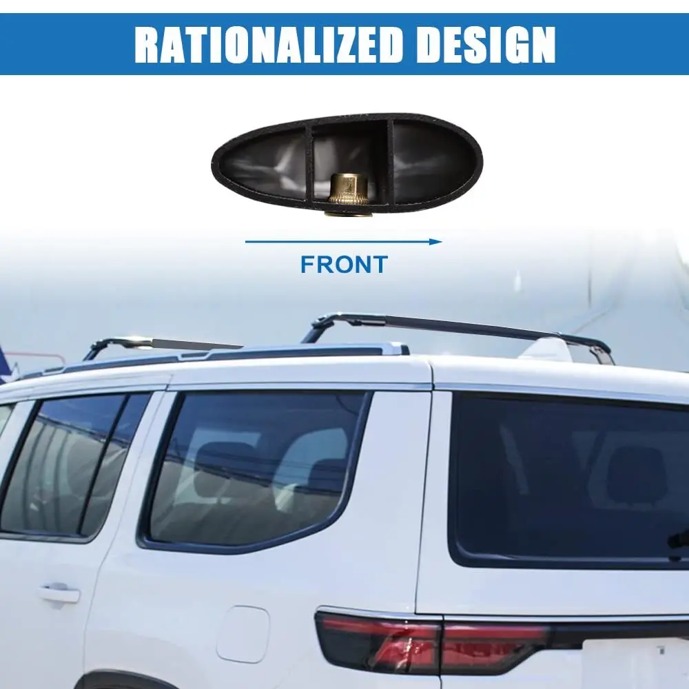 قضبان متقاطعة لرف السقف لسيارة Jeep Wagoneer/Grand Wagoneer 2022-2025 للأمتعة السوداء #3