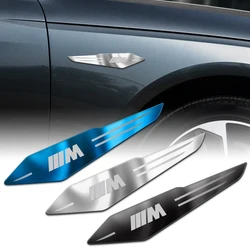 2Pcs Car Fender Side Blade Emblem Stickers Auto Decoration Accessories For BMW M E28 E30 E46 E53 E60 E71 E87 E92 X1 X3 X4 X5 X6