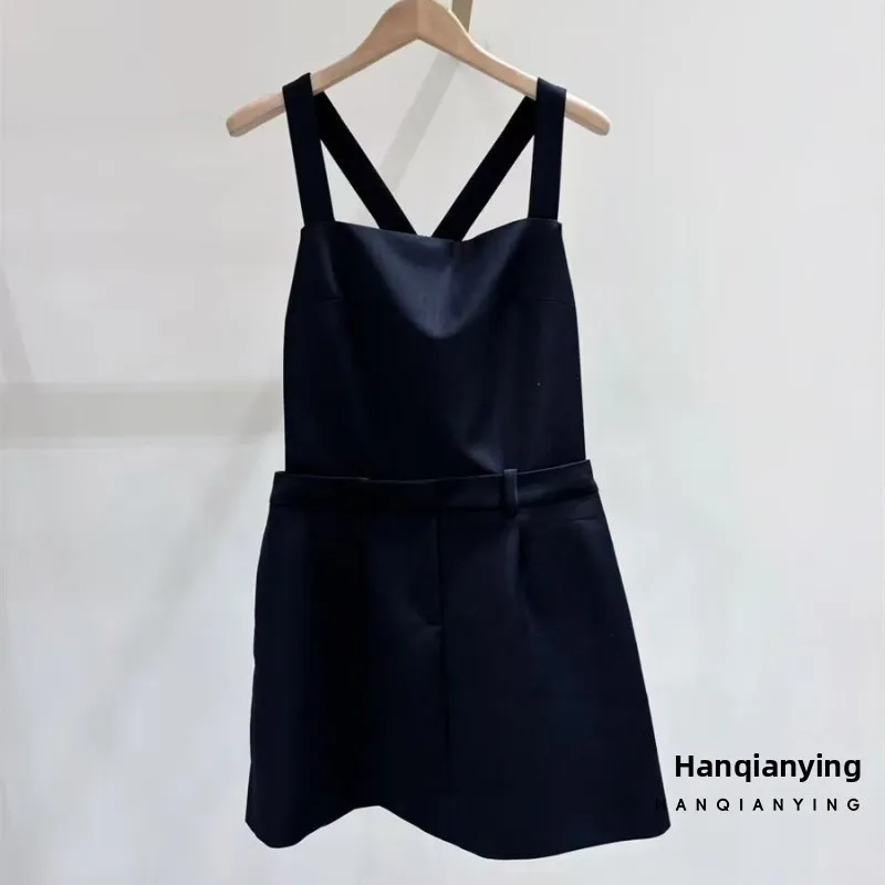 

Женское повседневное платье M Home ранней осени 2025 года: модное, универсальное, с квадратным вырезом, на бретельках, свободного кроя