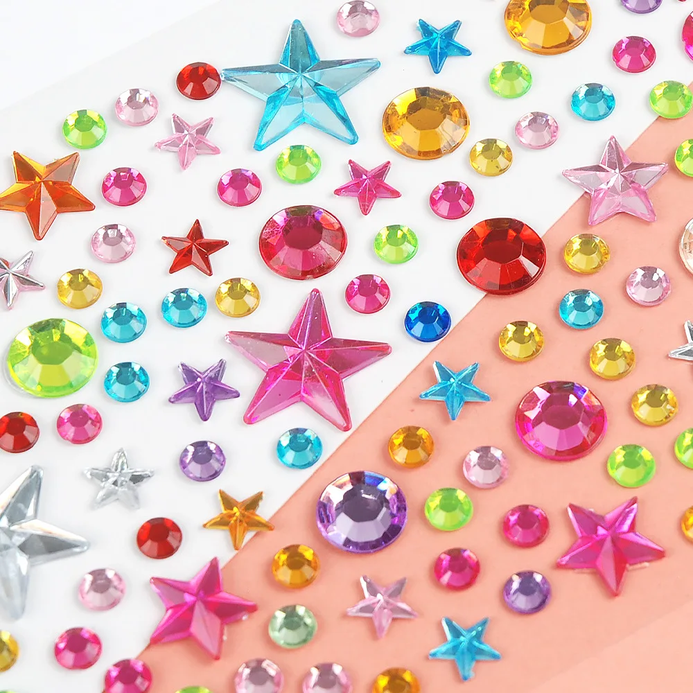 Self-Adhesive Rhinestone Stickers Colorful Crystal Jewel Stickers Crafts Scrapbooking Phone Case Card Making and Nail Art Decor
