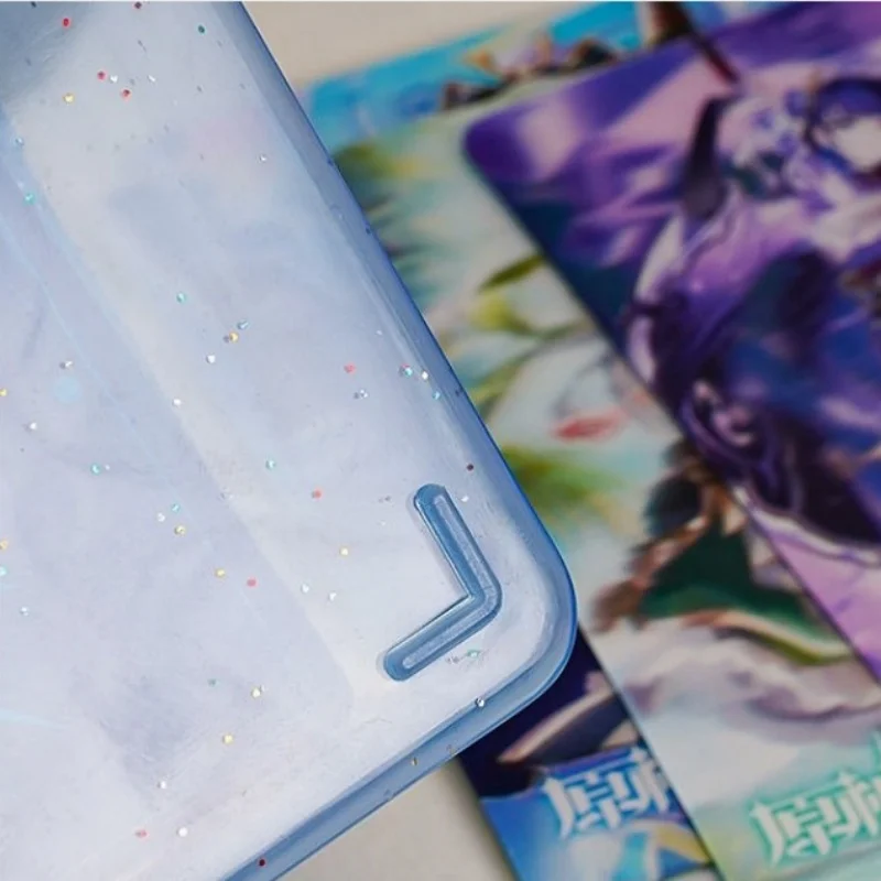 Glitter Plastic Storage Box Photocards Organizer Box Classification Flip Cover Stationery Jewelry Sundries Desktop Storage Boxes