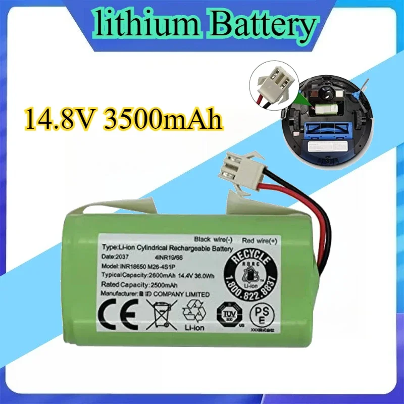 Original High-quality14.8V 3500mAh Li-ion Battery for Conga Excellence 950 990 1090 1790 1990 Deebot N79S N79 DN622 Eufy Robovac