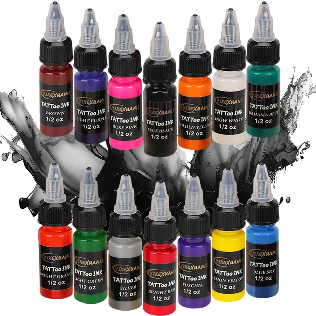 15ml 14 color tattoo ink pigment with box body art tattoo kit professional beauty paint tattoo texture supply semi permanent