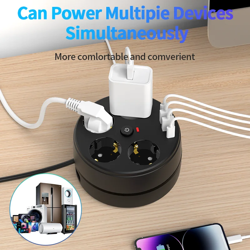 Ac Surge Protector - Nouvelle multiprise murale rétractable 8-en-1 2026,