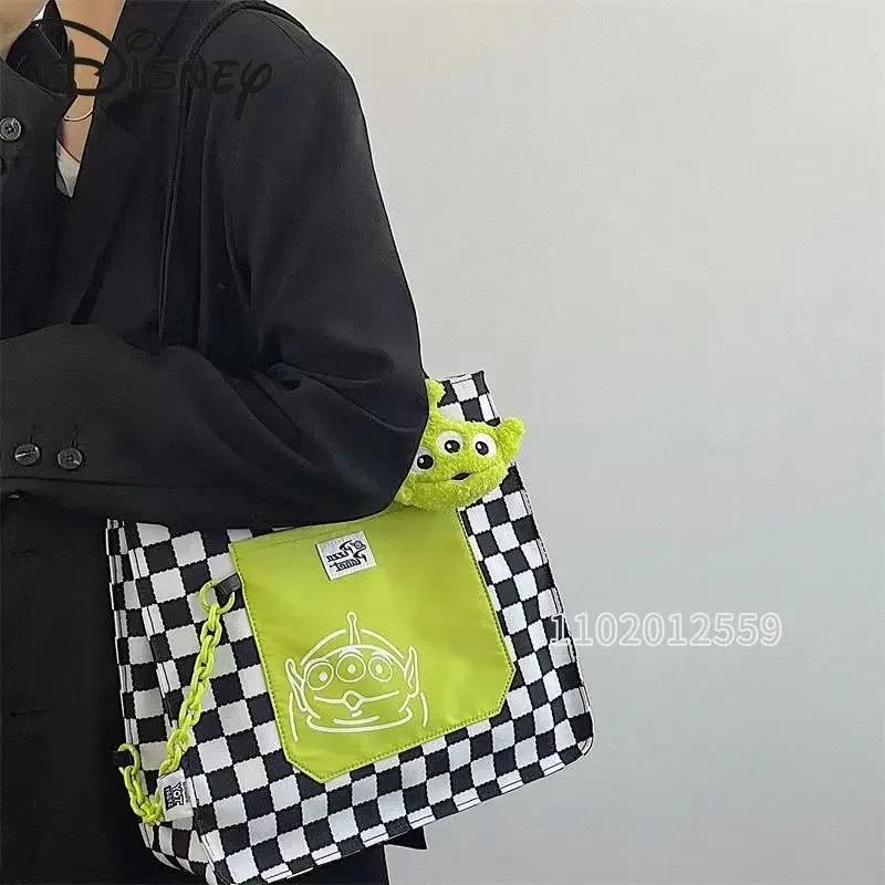 Disney Toy Story bolsa feminina, bolsa de ombro dos desenhos animados, grande capacidade, alta qualidade, marca de luxo, moda, nova