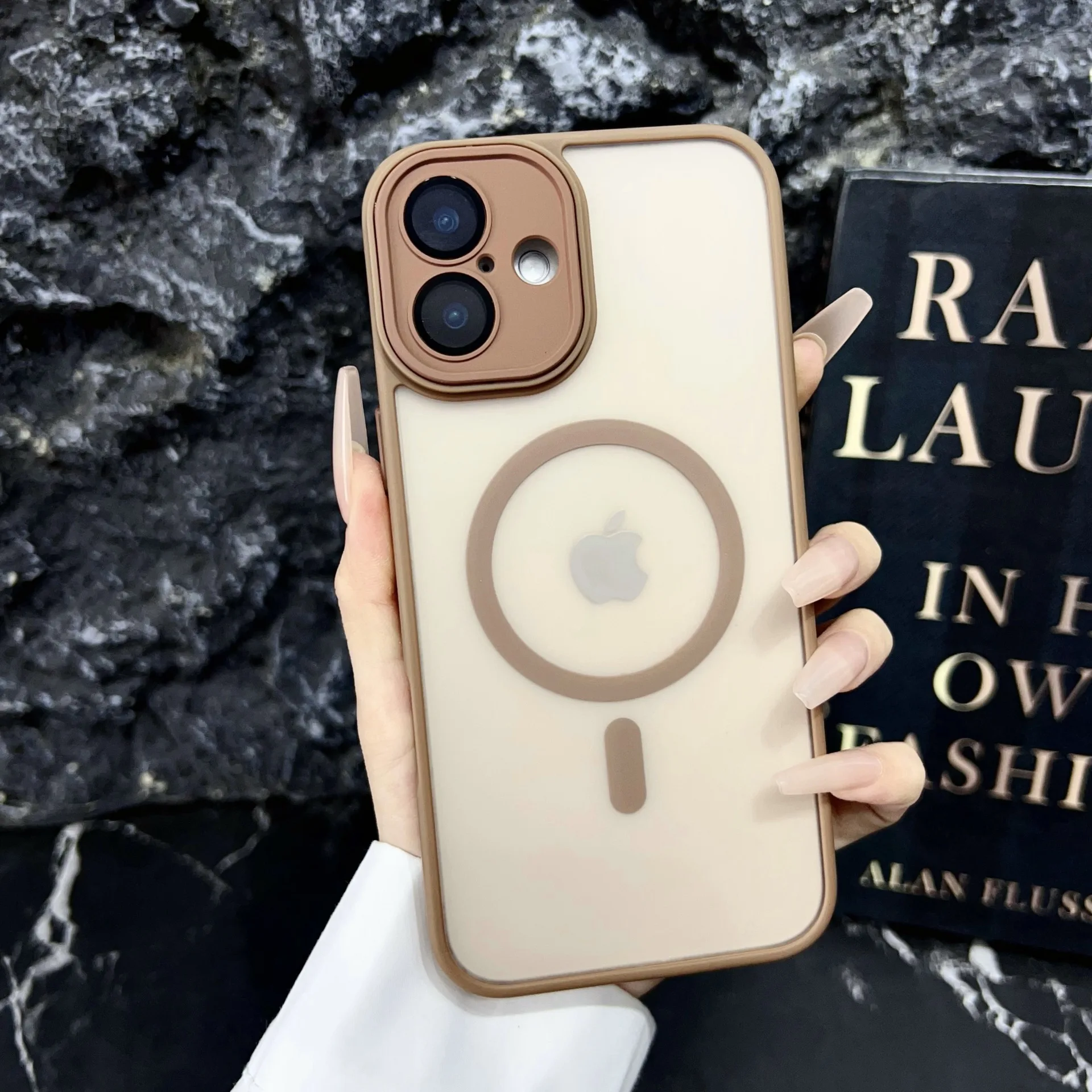 

Luxury Frosted Phone Case For iPhone 16 15 14 13 12 11 Pro Max Plus 17 Air For Magsafe Matte Transparent Magnetic Cover New 2025