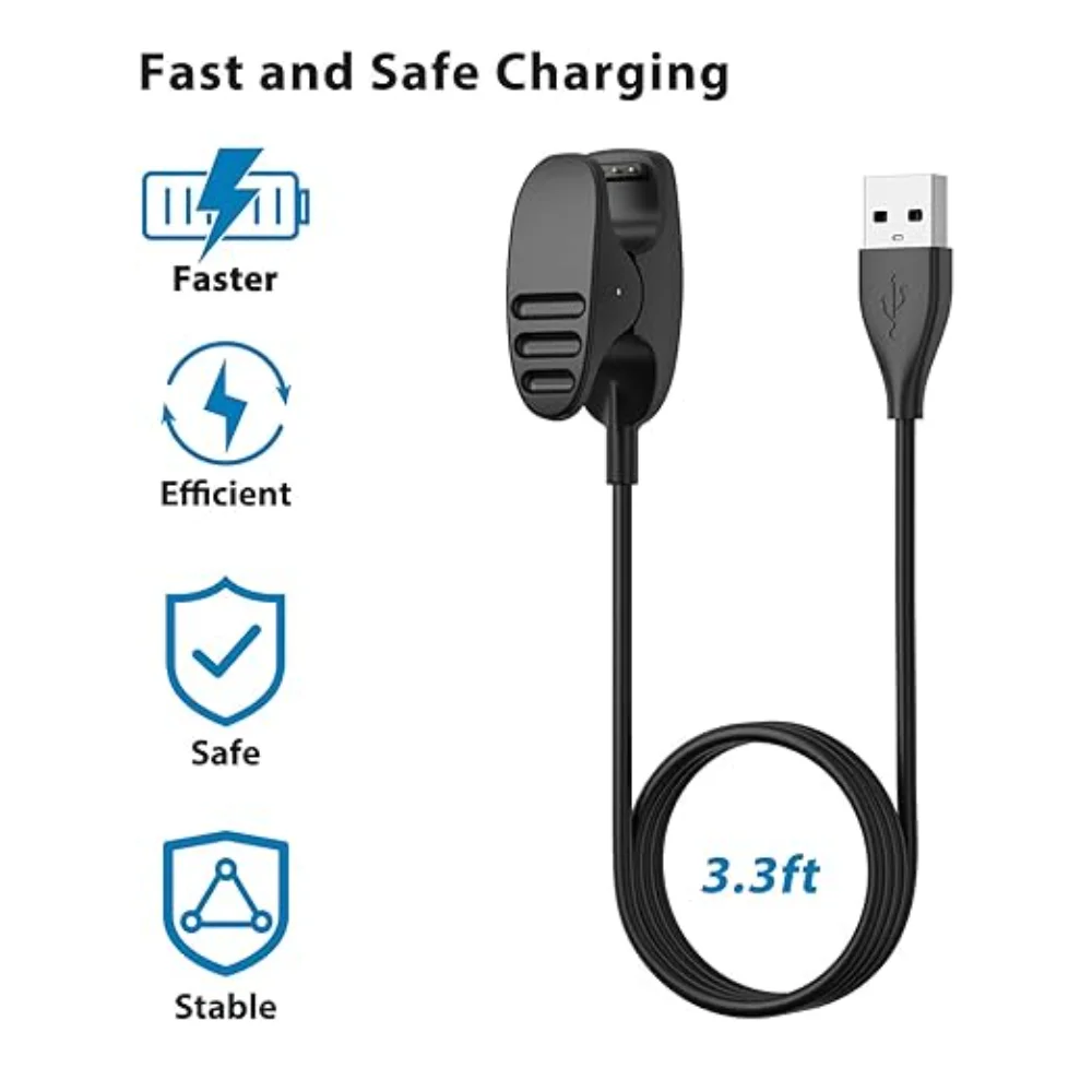 2-Pack is suitable for Suunto 3 Fitness/5/Traverse/Spartan Trainer/Ambit 1/2/3 USB smartwatch charger replacement charger