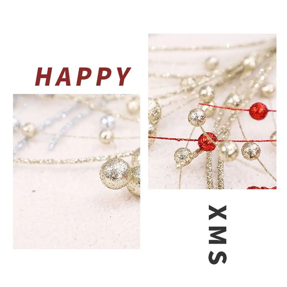 

Foam Artificial Christmas Berry Branches Lifelike DIY Glitter Berry Branches Handmade Fake Red Berry New Year Party Decoration