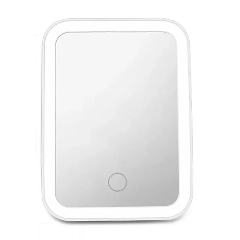 LED Vanity Mirror With Lights Portable Cosmetic Travel Tabletop Make Up Lighted Desk Mirror USB Rechargeableeco-Friendly Packagi