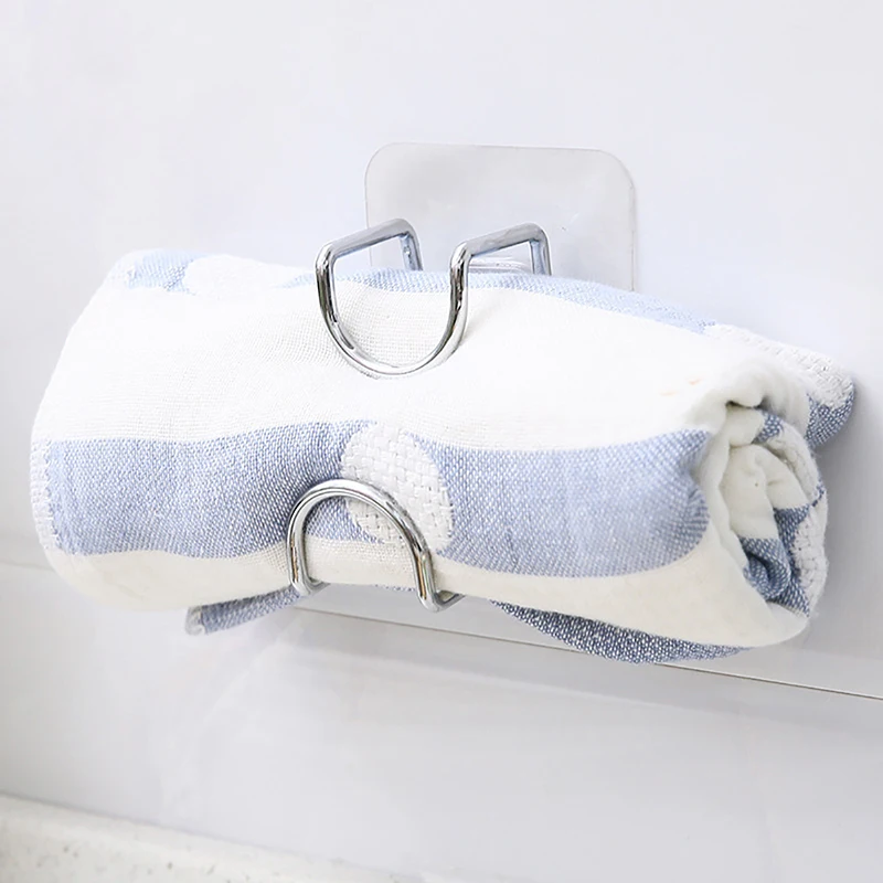 Punch-Free Sticky Wall-mounted Storage Hooks para Banheiro e Cozinha, Traceless Rack, Washbasin Organizer, Save Space, Adhesive Hook, Storage Rack