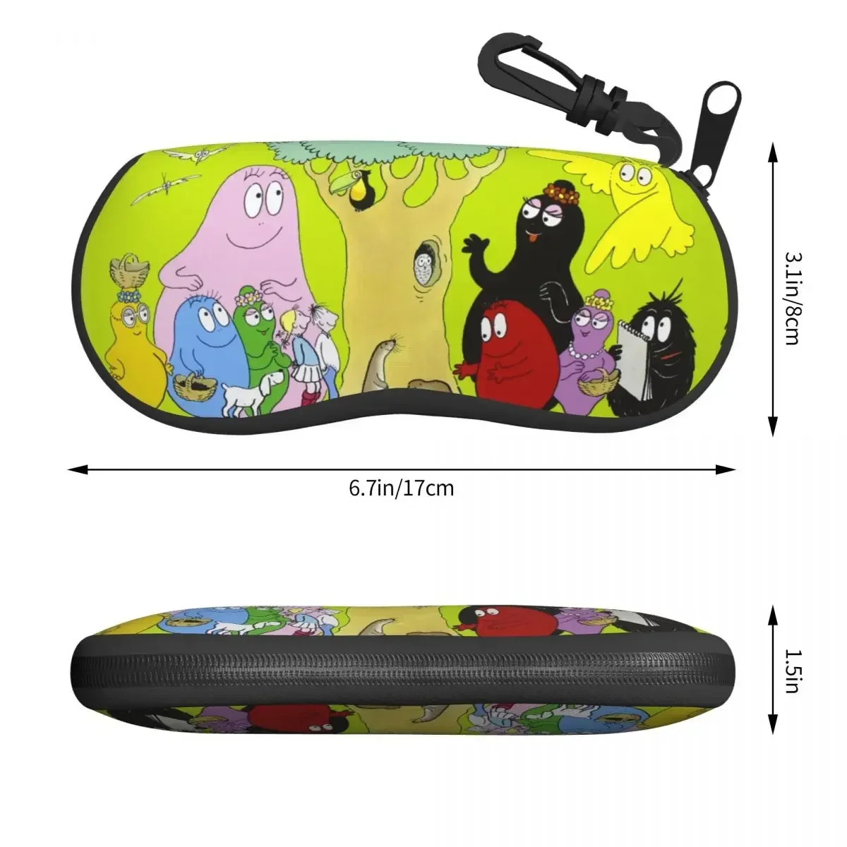 Les Barbapapa Cartoon Shell Eyeglasses Case Women Men Cute TV Series Glasses Case Sunglasses Box Pouch