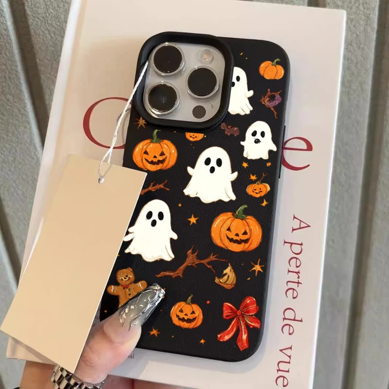 Cute Halloween Pumpkin Ghost Phone Case  For Samsung Galaxy S25 FE S26 S24 S23 S22 S21 Ultra Plus A57 A37 A55 A56 A54 A34 Cover