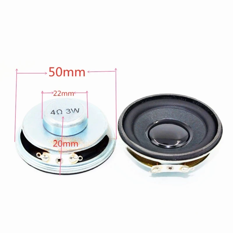 SOTAMIA 2 ชิ้น 50 มิลลิเมตรมินิแบบพกพาลําโพงเสียง 2 นิ้ว 4 โอห์ม 3 วัตต์ 8 โอห์ม 2 วัตต์ DIY เพลงลําโพงบลูทูธสเตอริโอบ้านลําโพงไฮไฟ