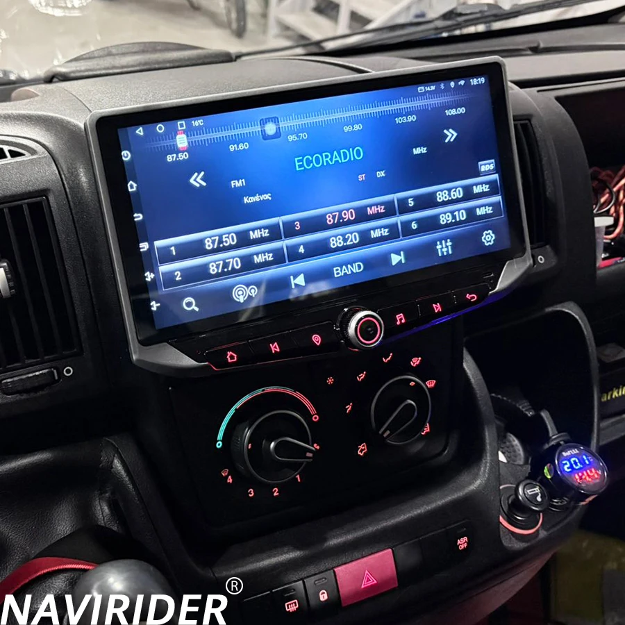10.88inch For FIAT DUCATO 2016 2017 2018 2022 Central Multimidia Autoradio WIFI Bluetooth GPS DSP Car Radio Qled Screen CarPlay