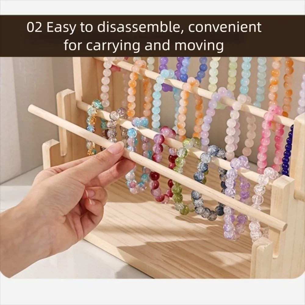 

4/6 Tier Detachable Jewelry Holder Multi-functional Jewelry Organizer Wooden Jewelry Display Stand Durable Space Saving