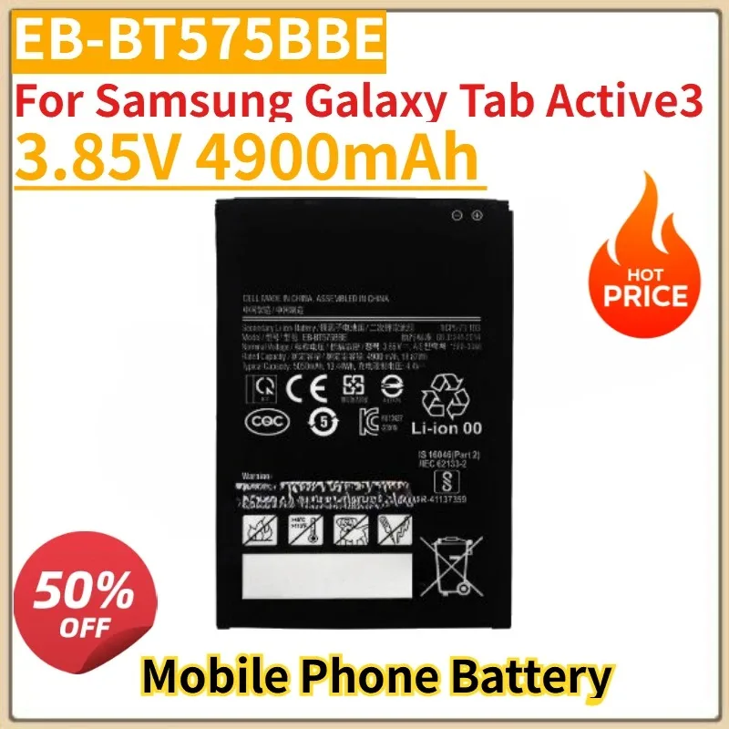 

Высококачественный новый аккумулятор для мобильного телефона EB-BT575BBE 3,85 В 4900 мАч для Samsung Galaxy Tab Active3, сменный аккумулятор