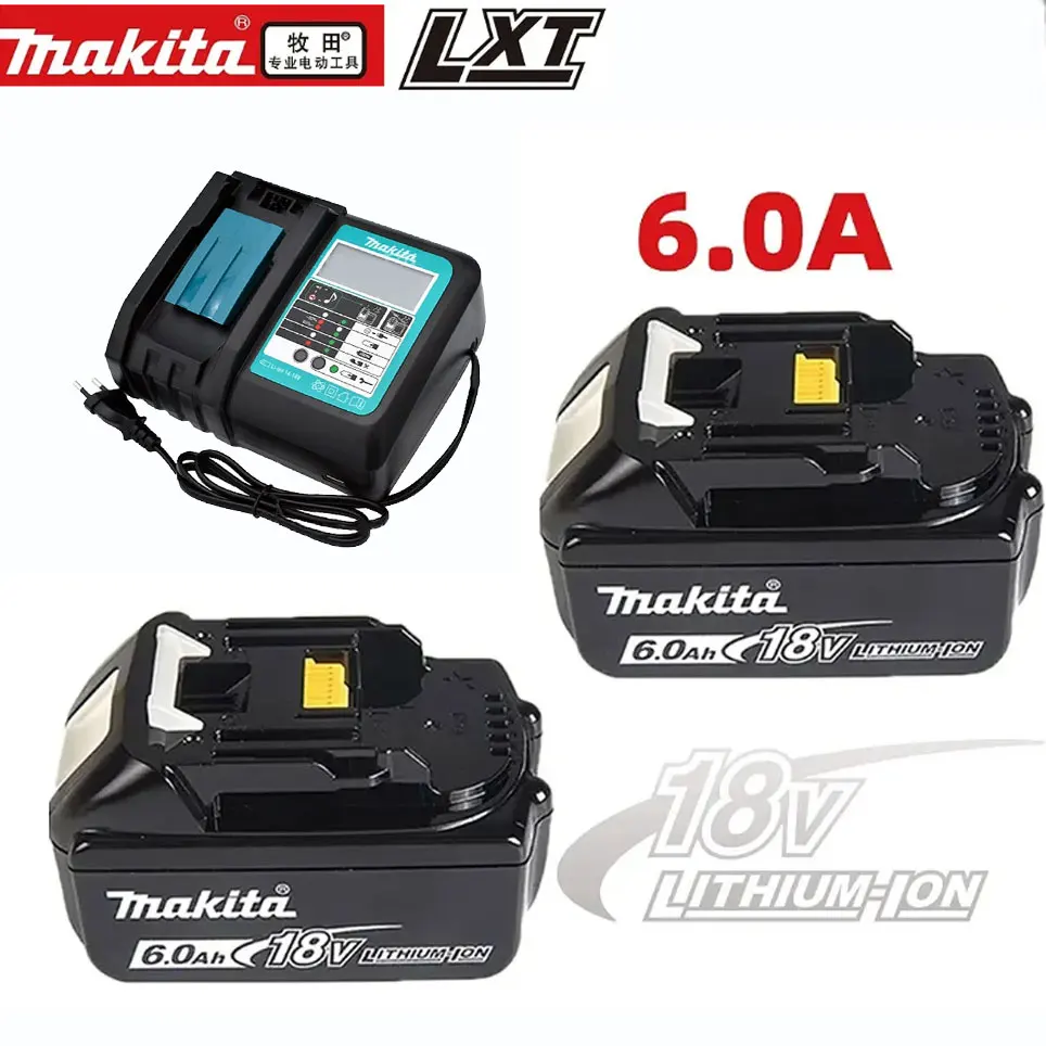 

Makita Original 18V Makita 6000mAh Lithium ion Rechargeable Battery 18v drill Replacement Batteries BL1830 BL1850 BL1860B BL1860