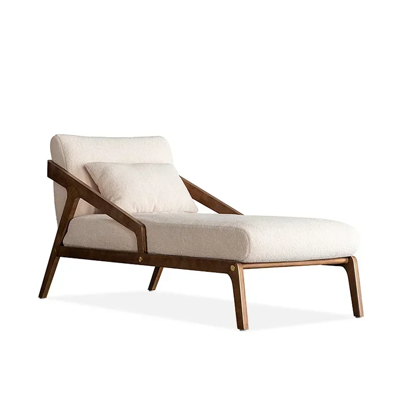 

A16 Sofa recliner Solid wood living room Nordic single sofa bed Living room Balcony Home leisure lunch chair