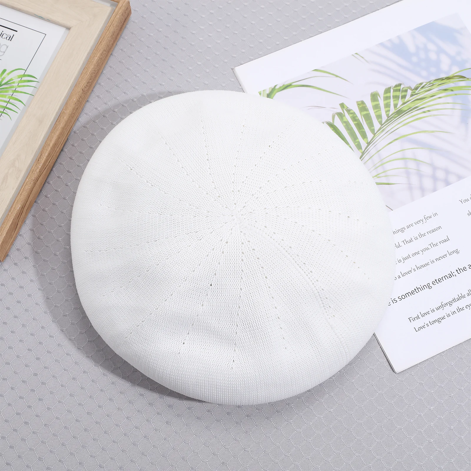 

White Spring Summer Beret All Match Sun Protection Hat Portable Lightweight Fashion Stylish Accessory Summer Beret