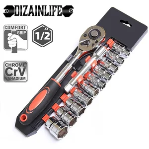 12pcs 1/2 Zoll Sonch Set Metric Impact Sockets Ratchet Spanner Complete Tool Kit Garage Reparaturwerkzeug 8 Hauptverkaufsschockreparatur -Kit - №3