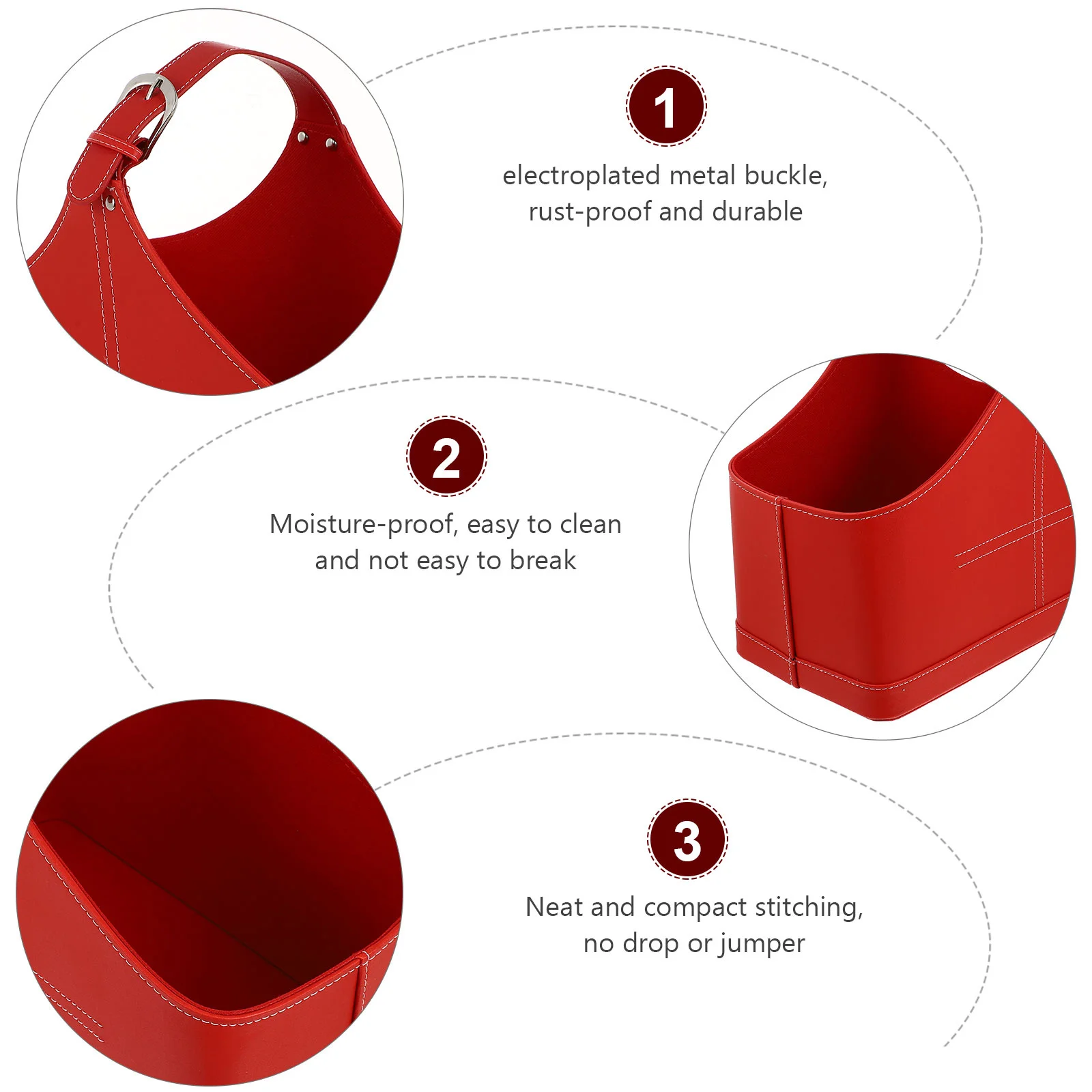 1 قطعة حقيبة يد عيد الميلاد Pu سلة قابلة لإعادة الاستخدام للحزب توريد التعبئة والتغليف المحمولة هدية الحقيبة حامل هدايا عيد الميلاد #3