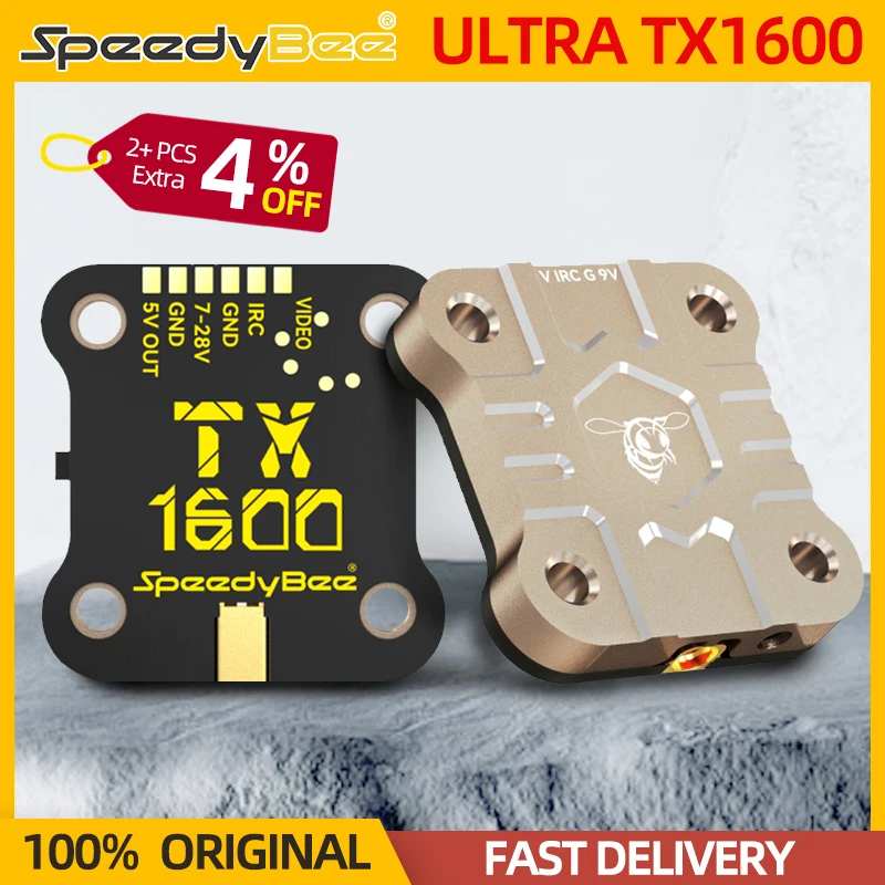 SpeedyBee TX ULTRA TX1600 5.8GHz 48CH 1.6W FPV VTX Analog Image Transmission 2-6S Lipo For RC FPV Long Range Racing Drone