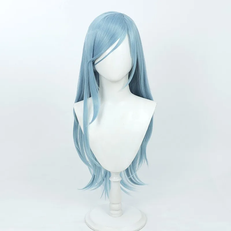Hinomori Shizuku Cosplay Wig 60cm Long Blue Wig Anime Heat Resistant Synthetic Wigs for Halloween Carnival Party
