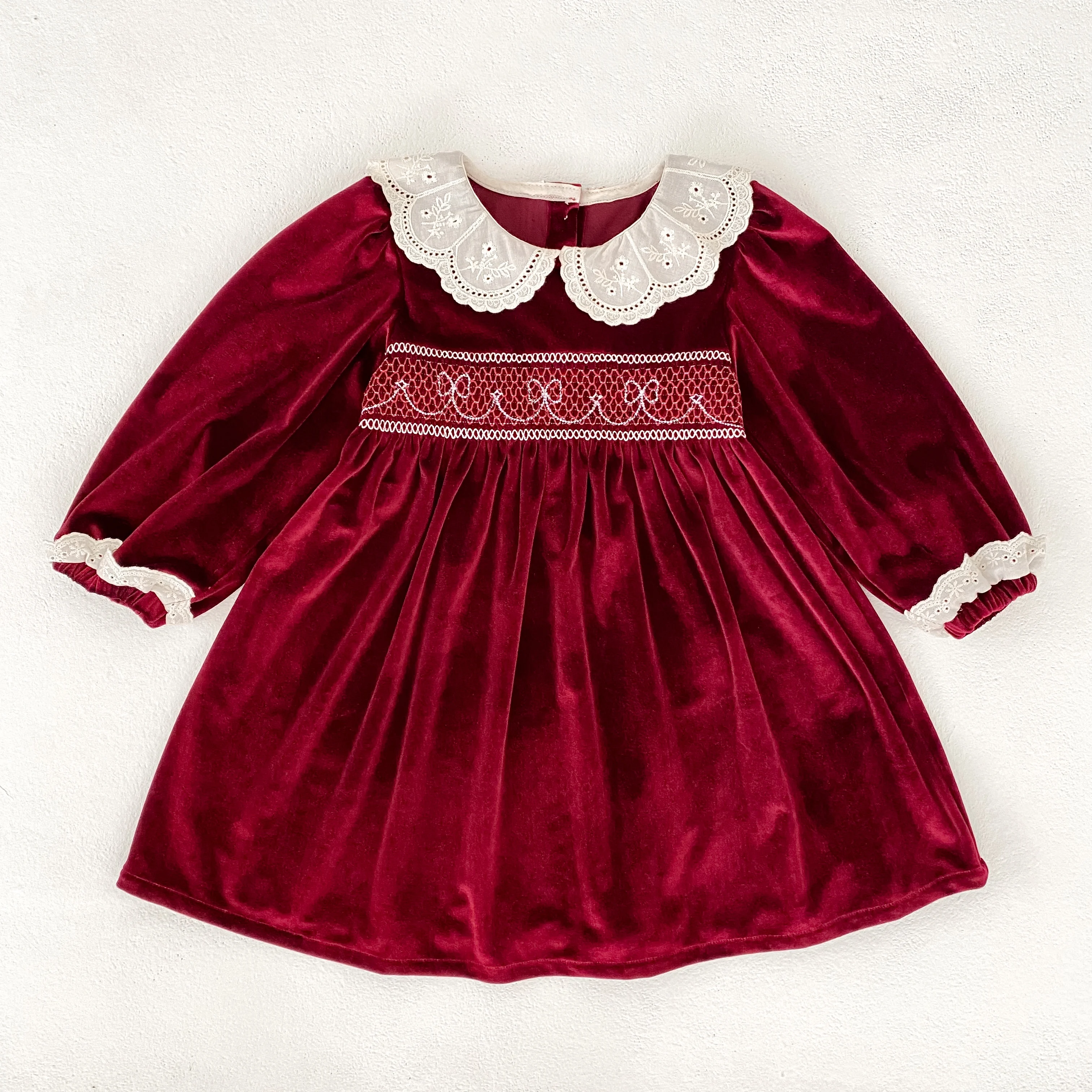 Neue Weihnachten Kinder Party Kleid Baby Bodys Schwestern Kleidung Herbst Schwestern Mädchen Prinzessin Kleid Spitze Rot Neue Jahr Kinder Kleidung – Detail 3