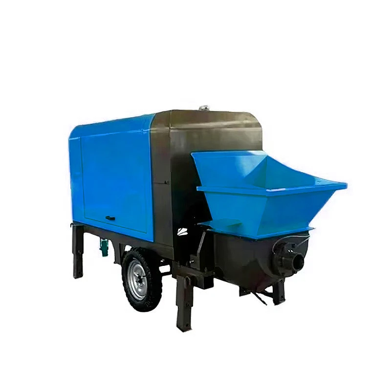 Factory Diesel Concrete Pump High Quality Popular Concrete Pumping Machine Small Portable Concrete Mixer with Pump for Spain