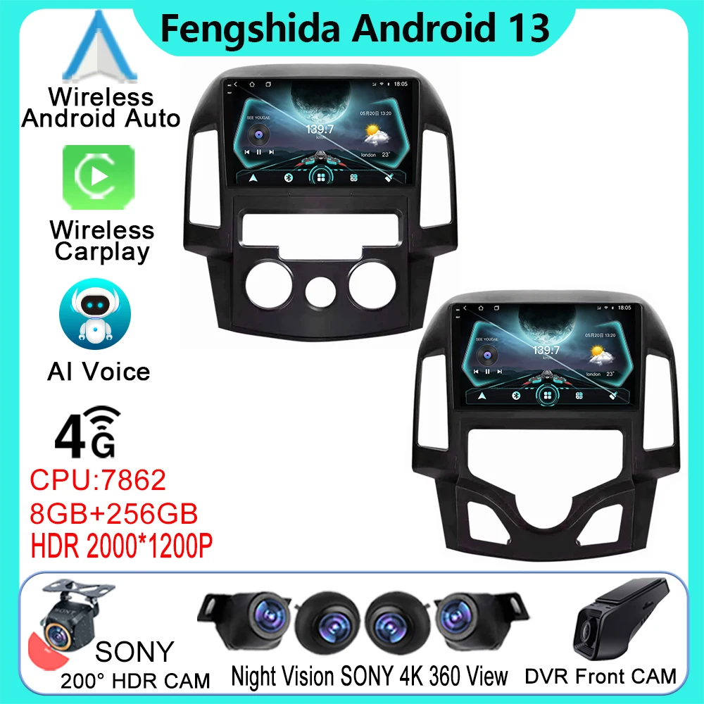 

Car Radio For Hyundai I30 2006 - 2011 Android Auto Multimedia Player Autoradio GPS 5G Navigation Stereo HDR DSP QLED Screen WIFI