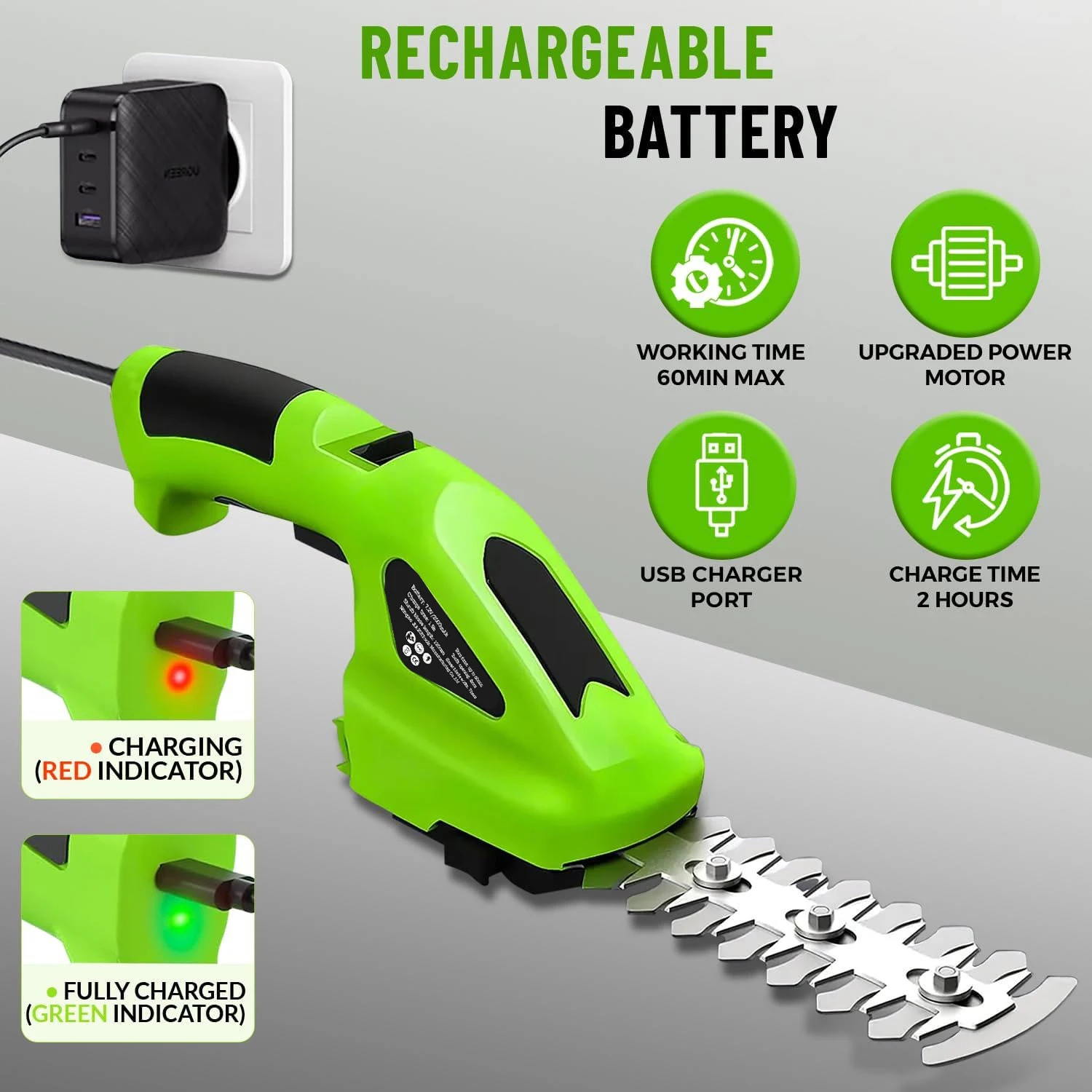 Cortasetos Eléctrico Inalámbri - Hedge Trimmer Cordless reseña y precio