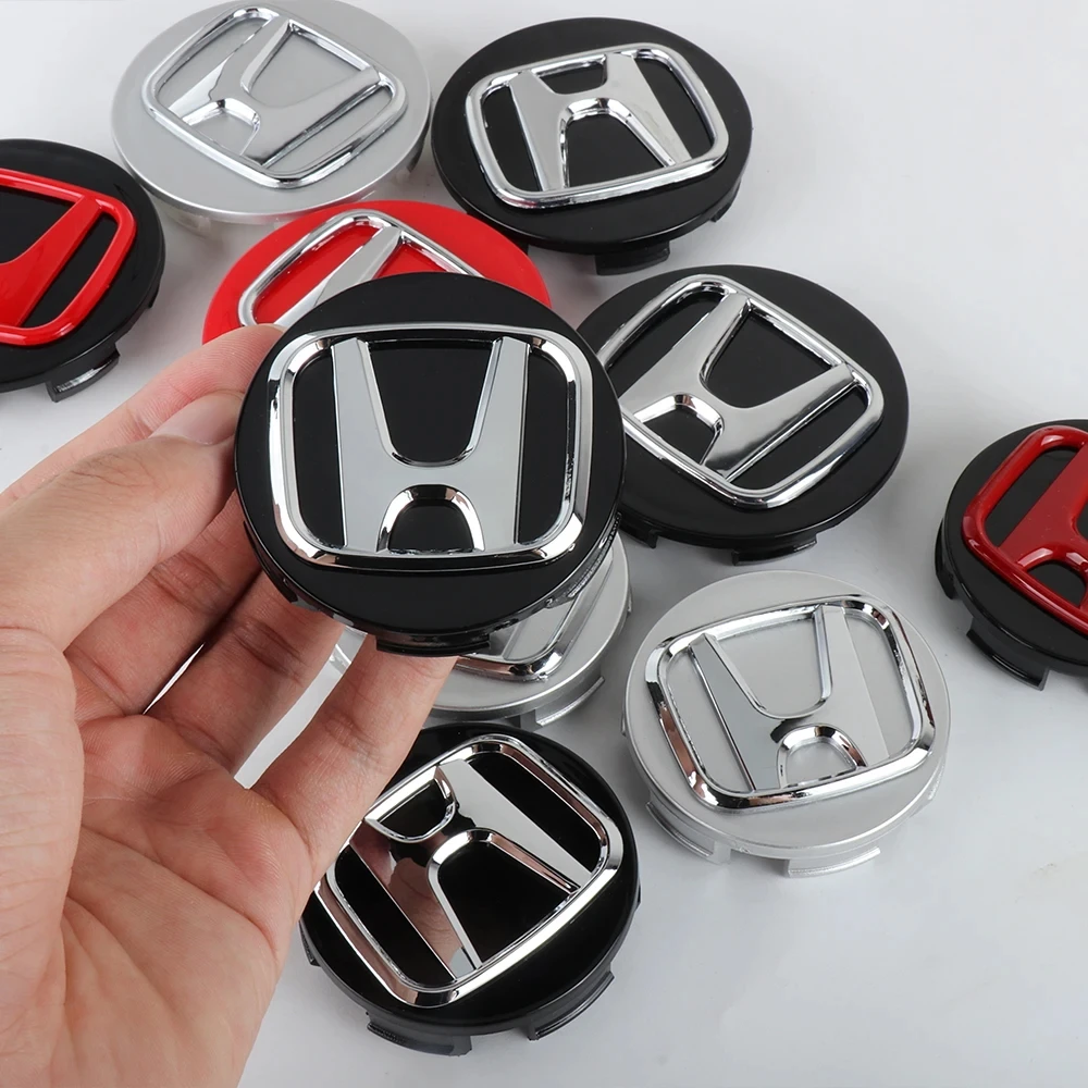 Couvercle de moyeu de roue de voiture, 4 pièces, accessoires de décoration pour Honda Fit Jazz GK5 Civic Type-R CRV Pilot Accord Insight