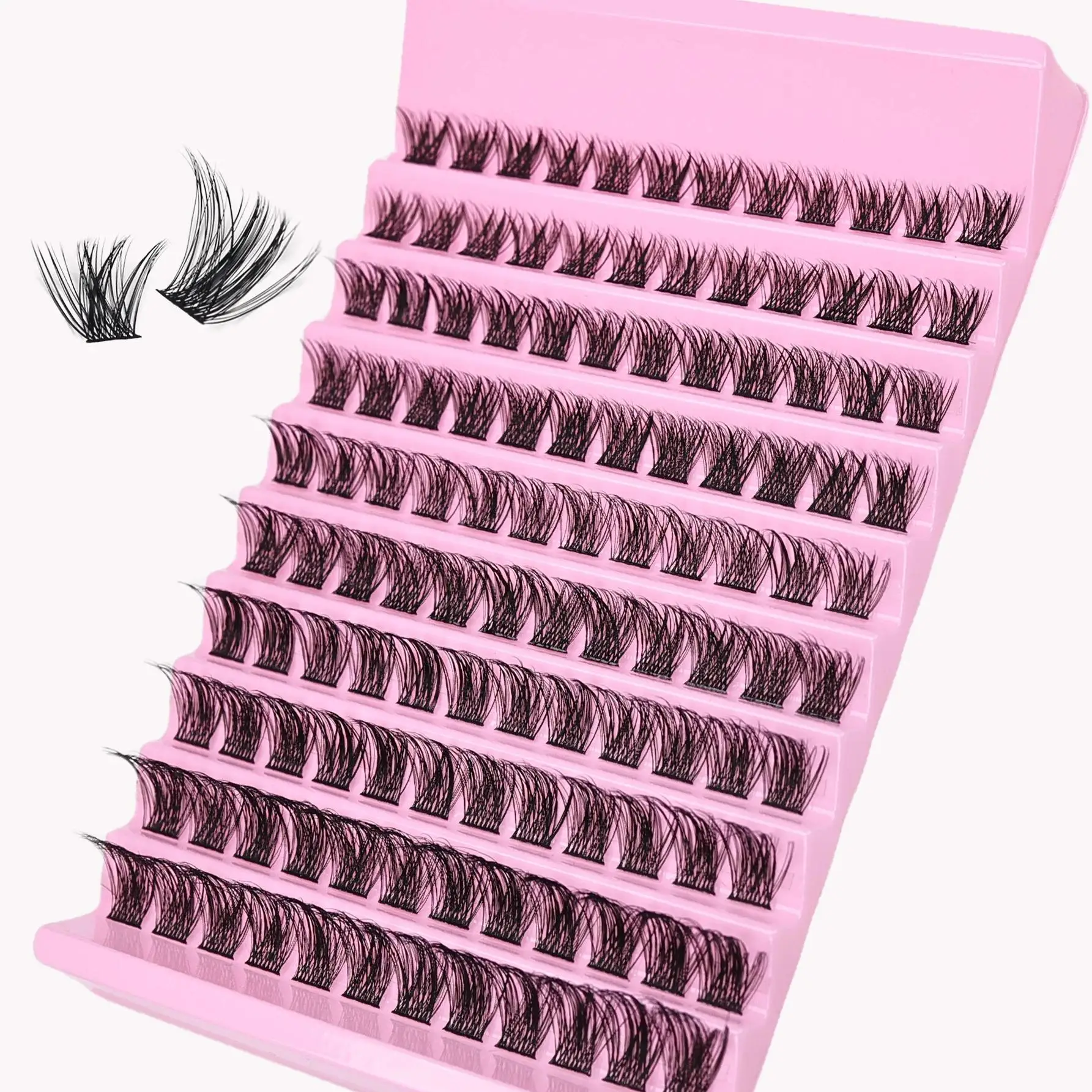 Cost-Effective 120pcs Lash Clusters Wispy D Curl 8-16mm Reusable DIY Supplies for Home & Small Salons