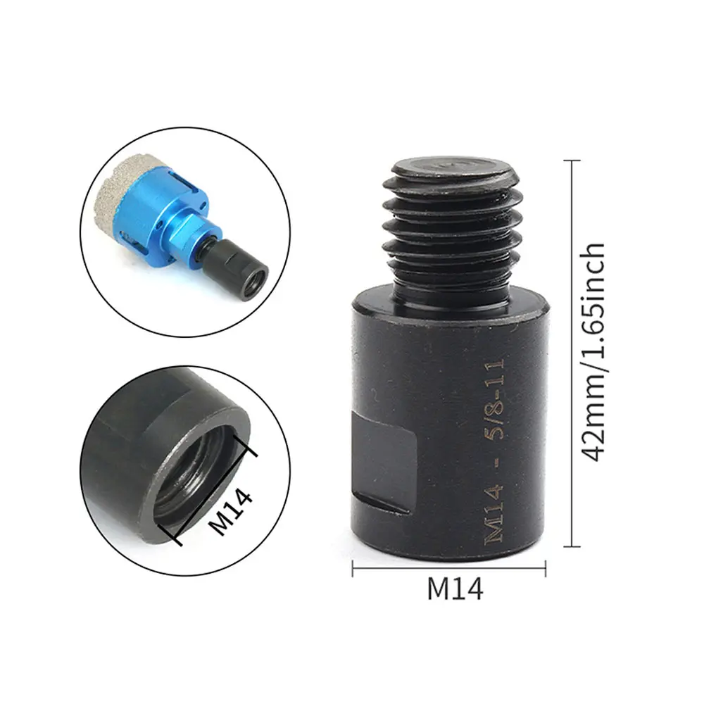 M14 M10 5/8-11'' Adapter Angle grinder Thread converter Adaptive Shaft connector Polished for diamond core drill bits Hole saw