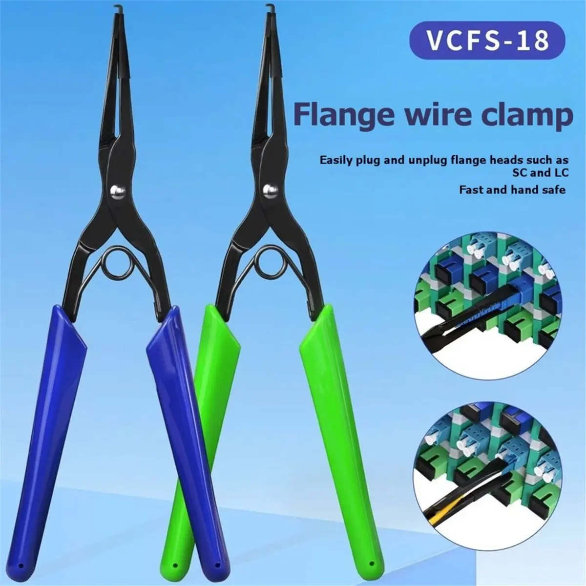 VCFS-18 Fiber Optic Flange Long Nose Pliers Optical Fiber Flange Clip Line Pliers SC/LC Connector Plug Clamp Pull Tool A