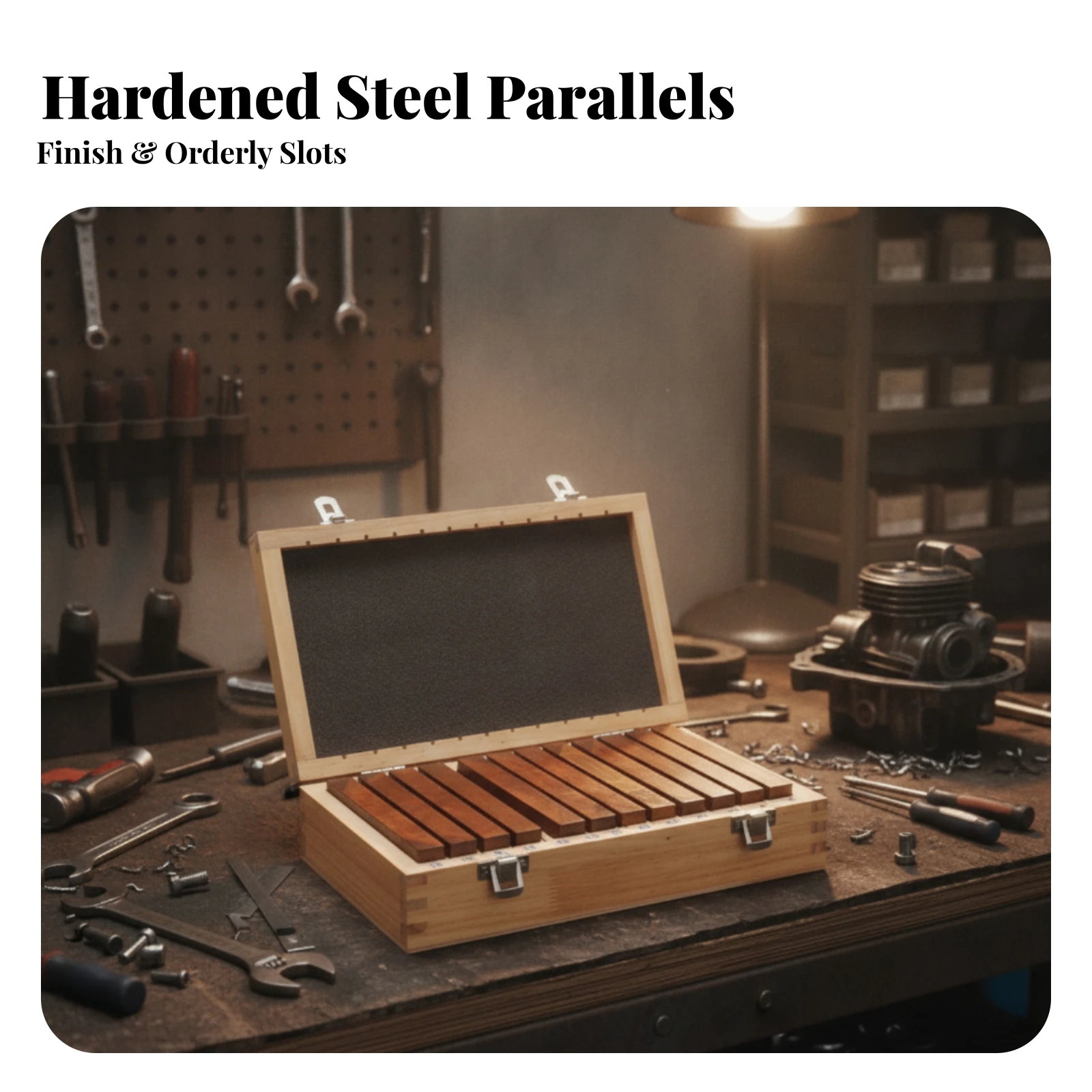 26 Pieces Precision Parallel Spacer Block Versatile Alloy Steel Parallel Block Machining Tool Low-Profile for Machinists