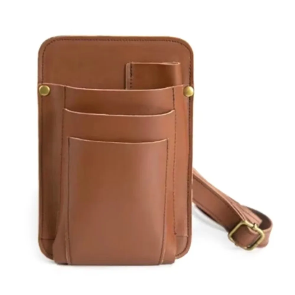 

Прочный кожаный пояс для садовых инструментов, многослойный, портативный, с усиленной кожаной отделкой для хранения инструментов