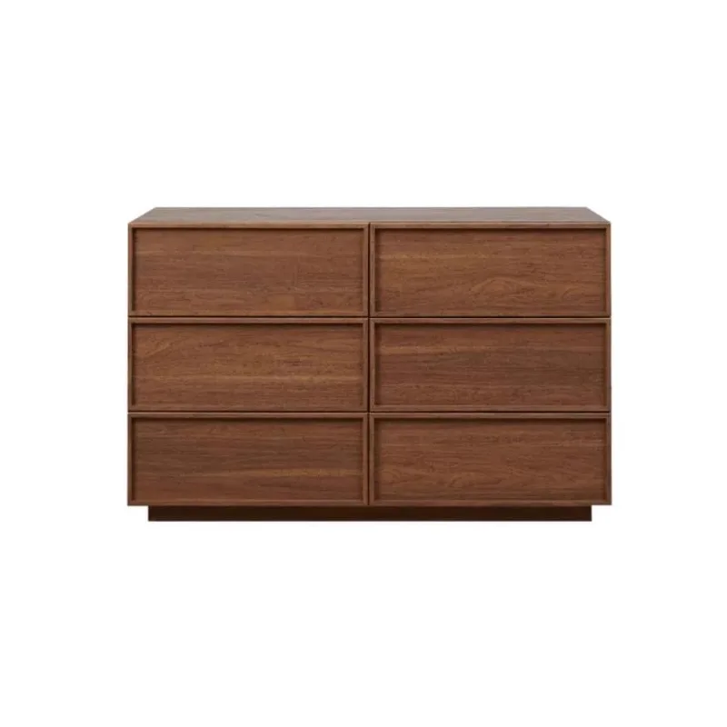 

bedroom simple locker, household bone line side cabinet, black walnut six-bucket cabinet, bedroom bedside cabinet