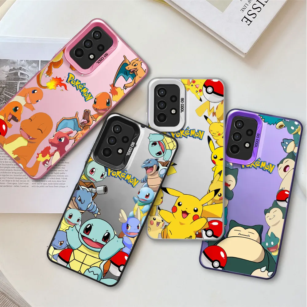 Soft Cover Phone Case for Samsung Galaxy A03s A52s A20s A31 A02 A05 A03 Core A21s A50 A71 A10 A20 A51 A30 Pokemon Pikachu