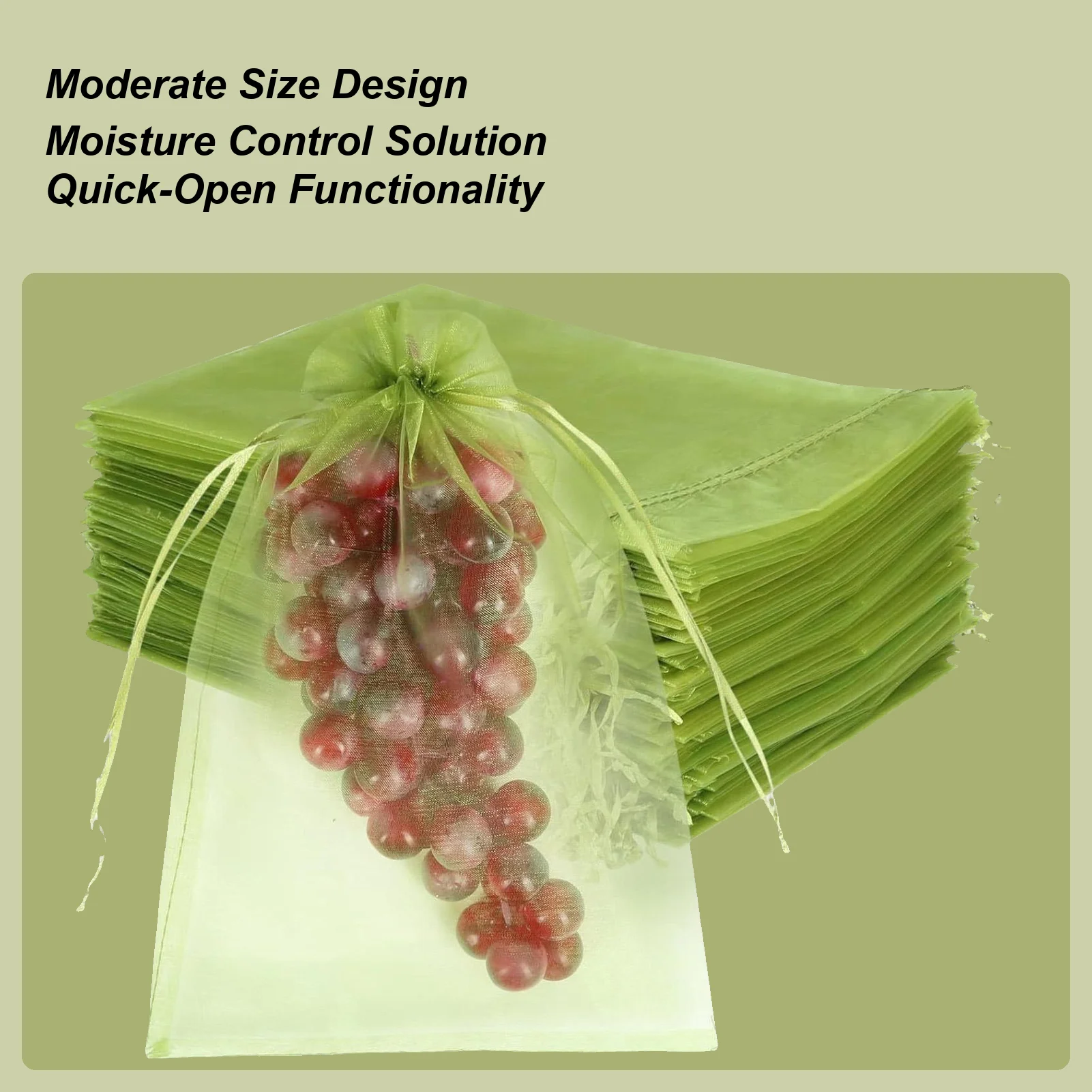 

Net Bags For Vegetables 200 Pieces Drawstring Net Bag Garden Supplies For Food Outdoors Growing Planting Gathering Horticulture