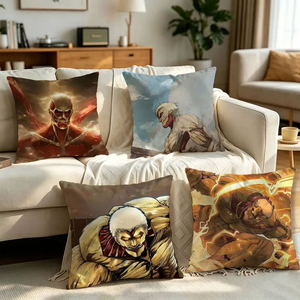 

AOT Colossus Titan Armored Titan Soft Microfiber Pillowcase Decorative Printed Throw Pillow Cover Home Sofa Decor,Surprise.