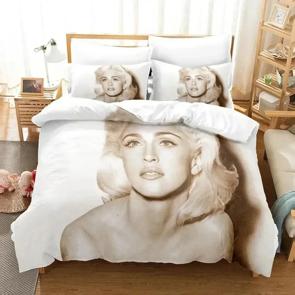 3D Print Madonna Confessions Tour Bedding Set 3D Printed Suitable for Bedroom Duvet Cover Set With Pillowcases Kids Home Textile