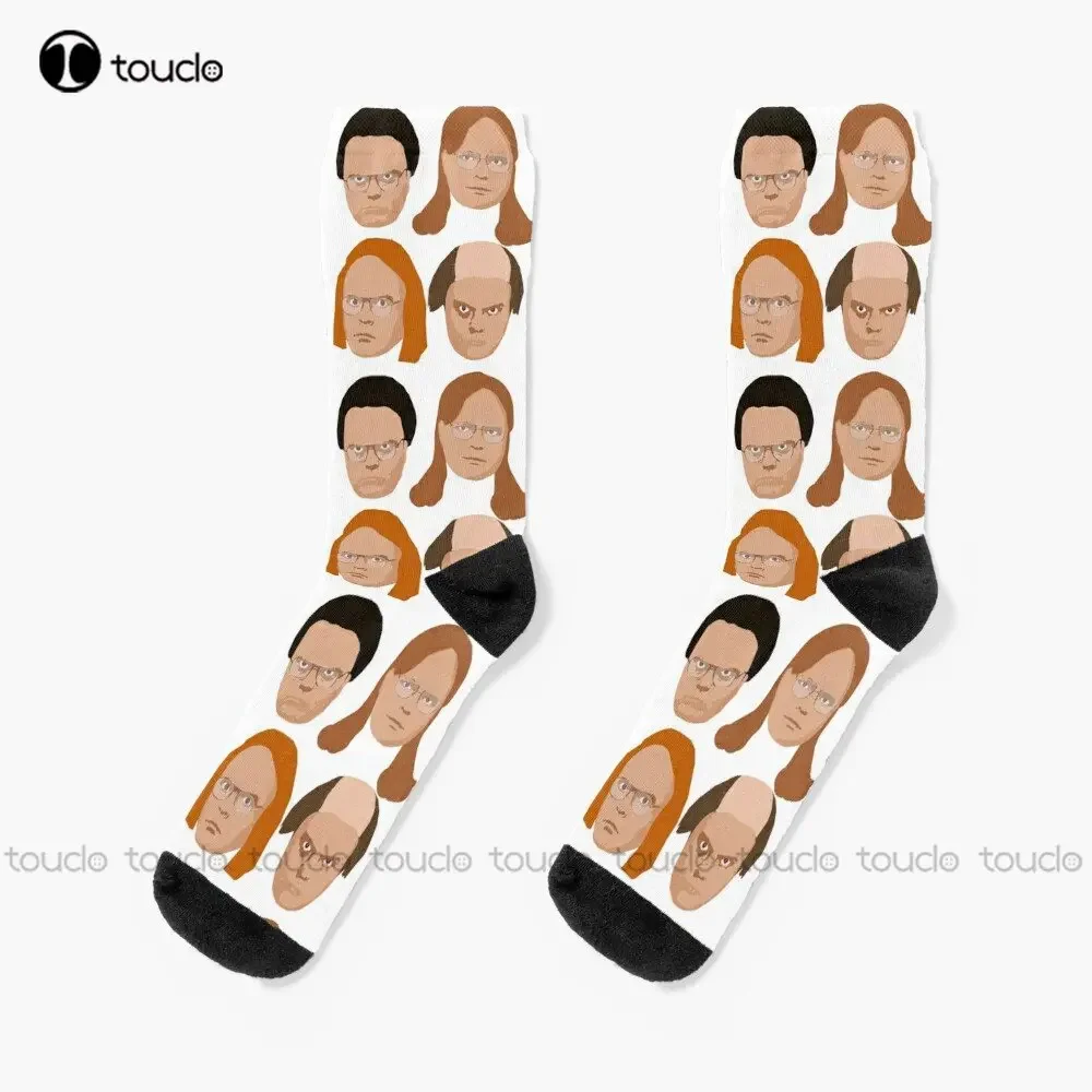 Wigs 2 The Office Socks Womens Socks Crew Personalized Custom Unisex Adult Teen Youth Socks Custom Gift 360° Digital Print