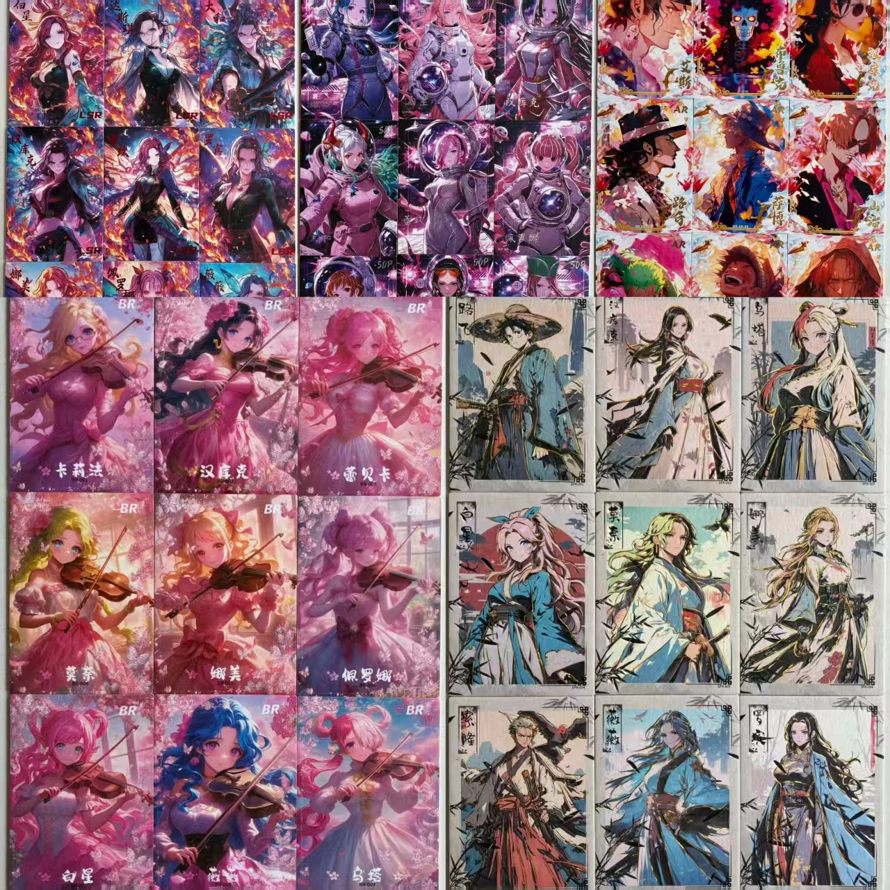 Japanese Anime One Piece, Luffy, Han Cook, Nami Collectible Cards Christmas Birthday Gift