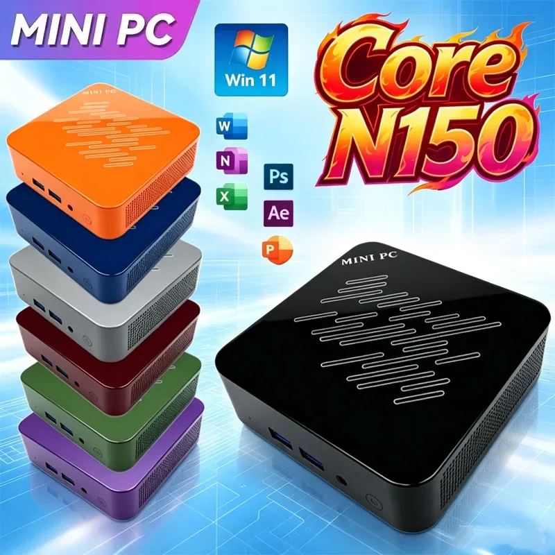 インテルn150-16gb-ddr4-512gb-nvme-ssd-小型ミニpc-トリプル4kモニター-wifi6-bt52-静音-オフィス-ホーム-デスクトップ-プロ-ワークステーション