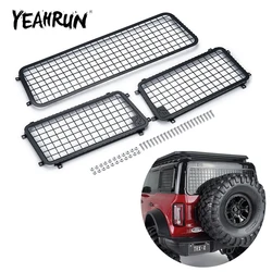 YEAHRUN 1Set finestra posteriore/laterale rete protettiva rete di protezione recinzione per TRX-4 Bronco 1/10 RC Crawler auto decorazione parti accessori