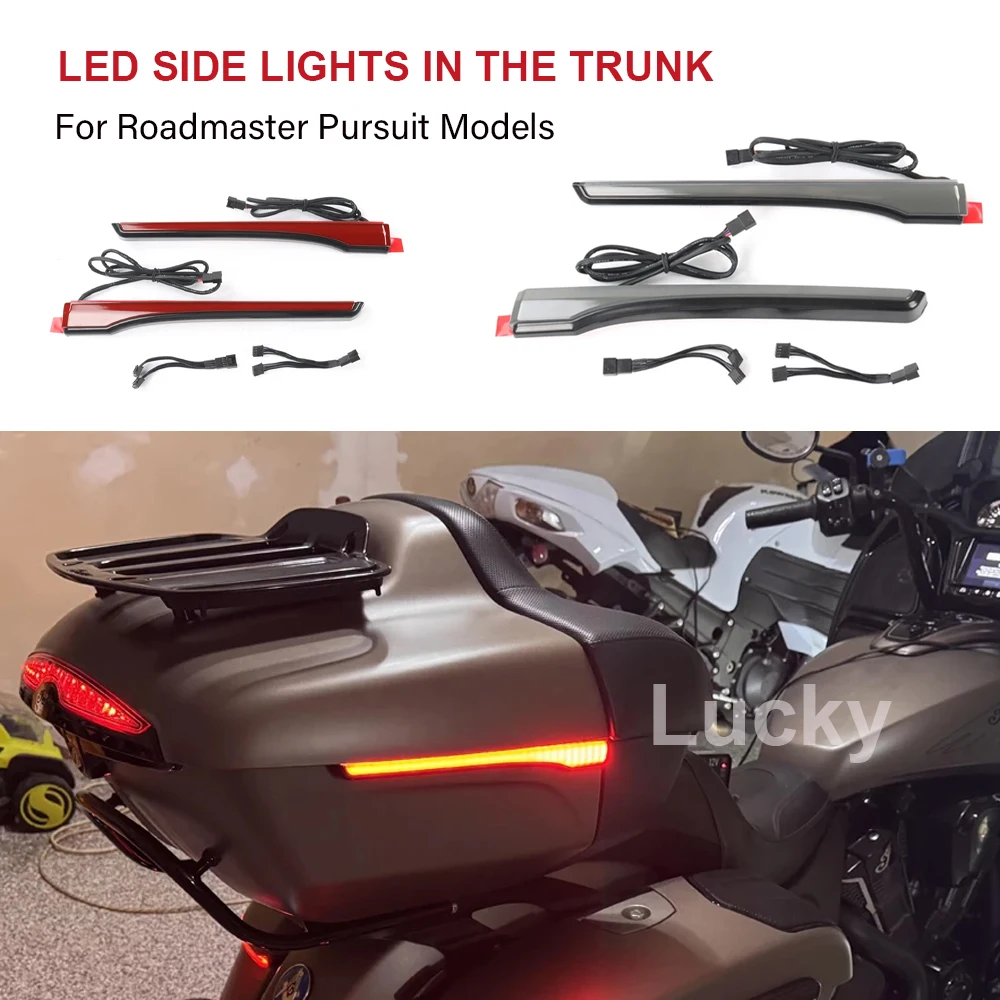 Para baúl de turismo indio Roadmaster Limited Pursuit Dark Horse 2024 2023 2022 2021 2020 nuevas luces laterales de SPAR para motocicleta