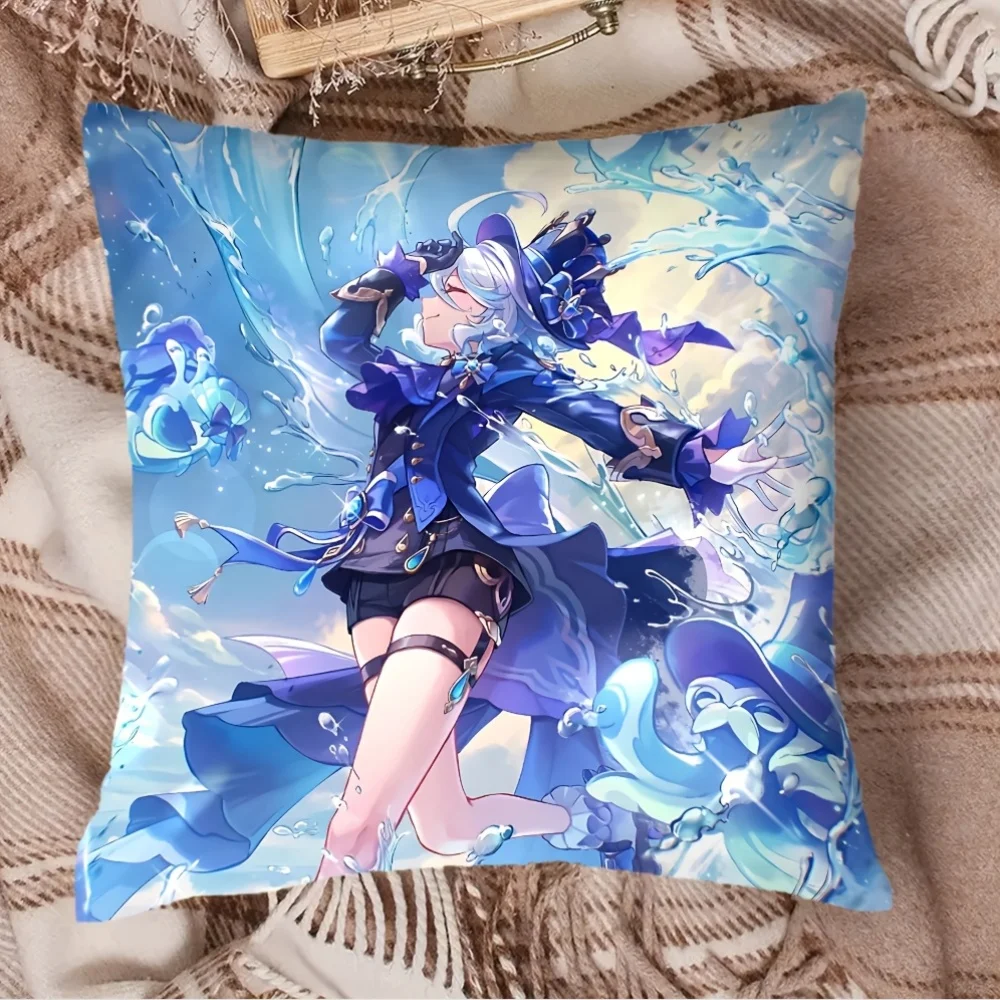 Water Flow Pattern Double Sided Print Pillow Cover Zipper Polyester Cushion Case Washable Decor For Office Living Room Bedroom H
